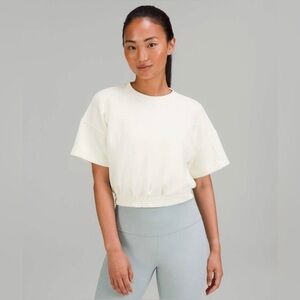 Lululemon Softstreme Gathered Tee T-Shirt Size 4 Lemon Sorbet Small